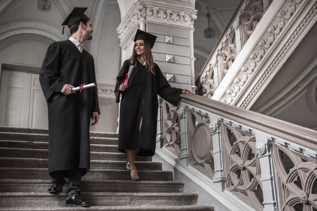 happy young alumni